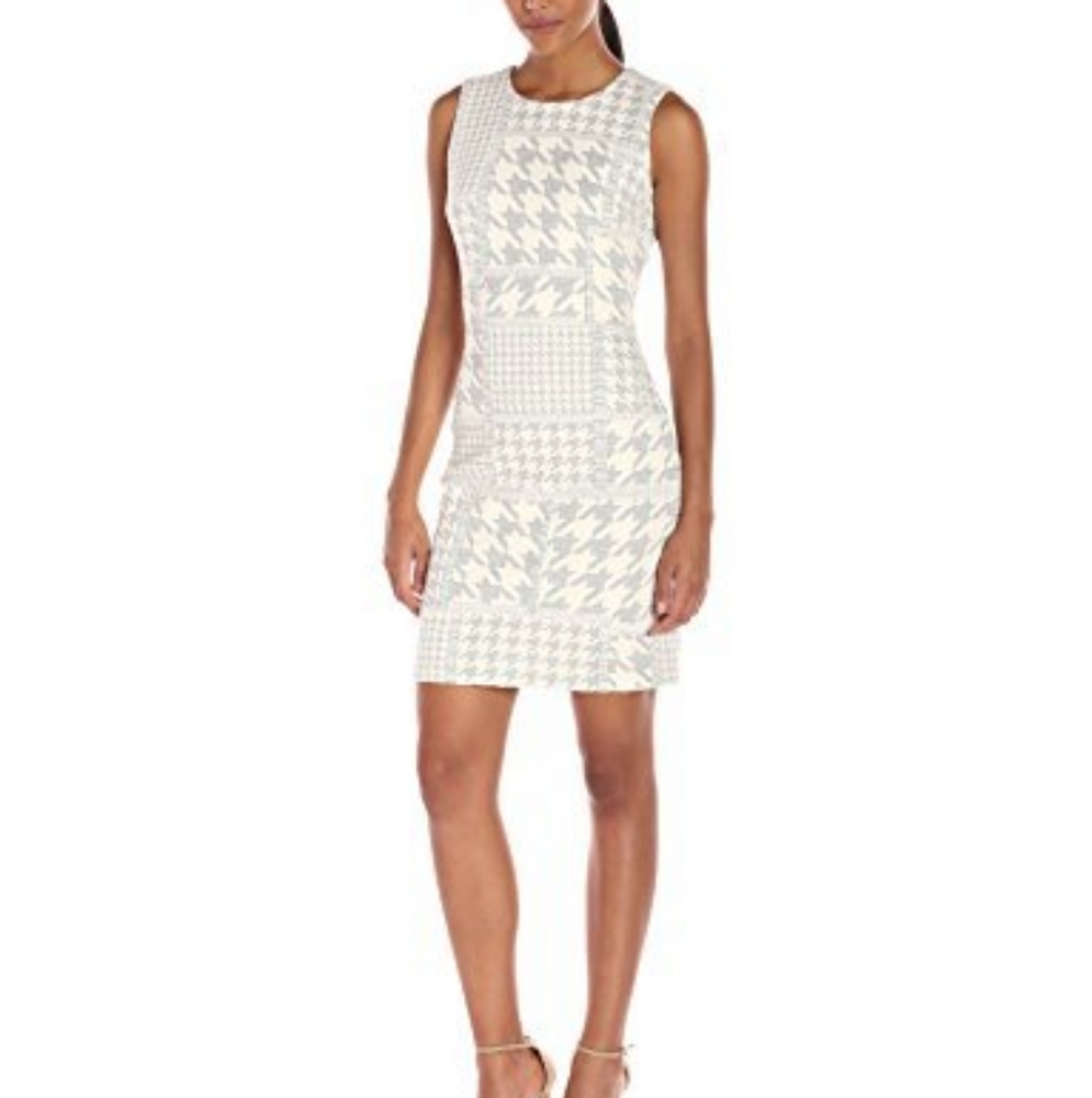 Tommy Hilfiger | vanilla houndstooth dress